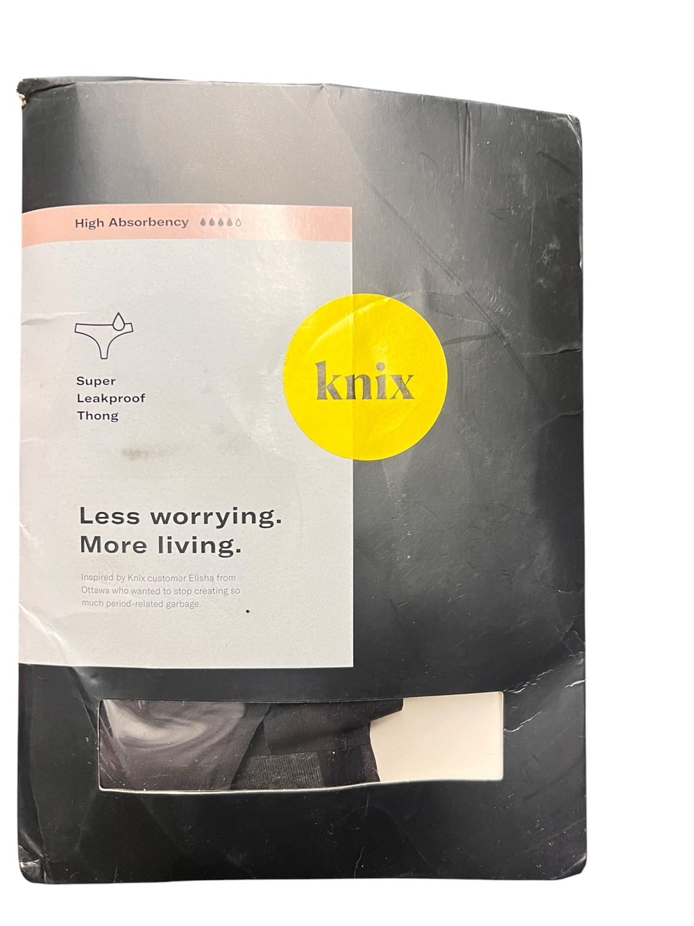 New Knix Super Leakproof Thong High Absorbency in Black